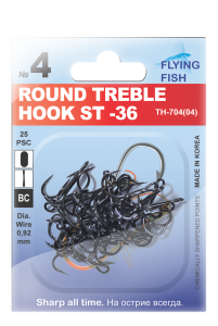 TH-704 ROUND TREBLE HOOK ST-36