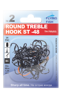 TH-705 ROUND TREBLE HOOK ST-48